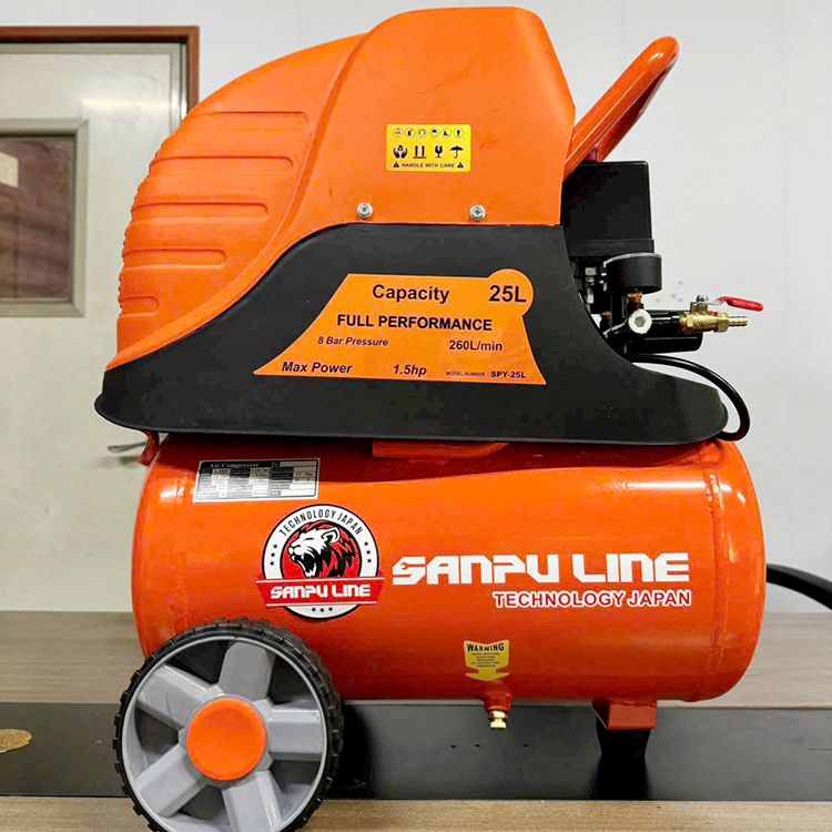 Máy nén khí có dầu mini 25 lít Sanpuline