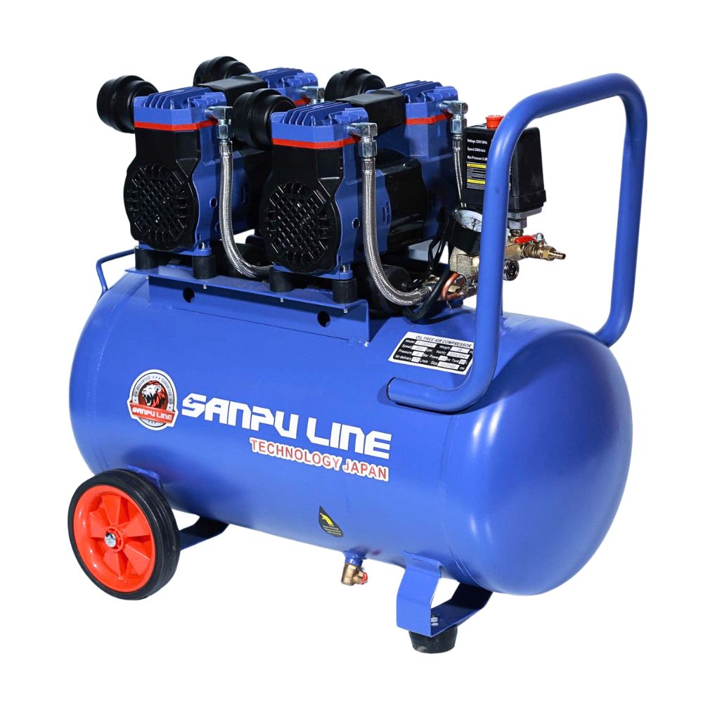 Máy nén khí không dầu 50 lít Sanpuline, 2HP chính hãng